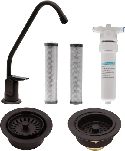 Miniatura 16 de Westbrass CO133-62 Kit de grifo dispensador de agua fría pura estilo Touch-Flo de 8 pulgadas con filtro, paquete de 2 cartuchos de repuesto, colador