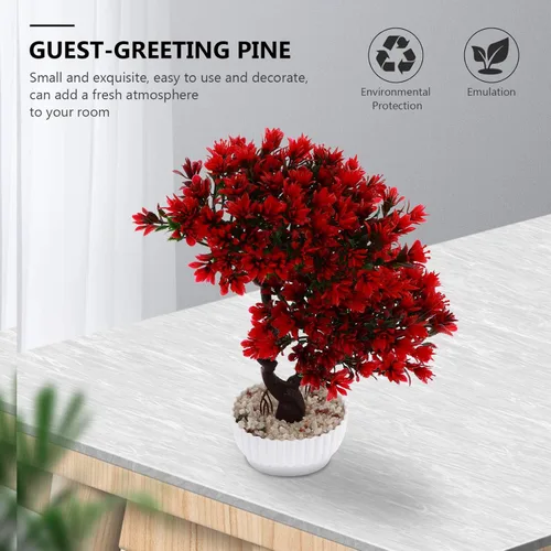 Miniatura 2 de Árbol de bonsái artificial, árbol bonsái artificial de plástico, planta japonesa en maceta, simulación de invitado, adorno de pino, planta
