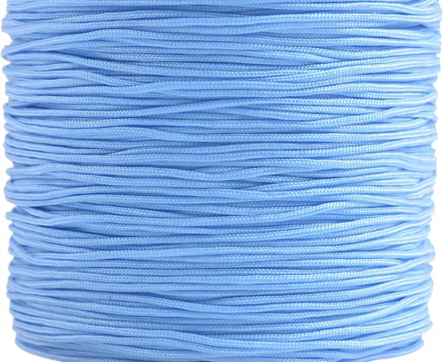 Miniatura 92 de KONMAY 1 rollo de cuerda de nailon para hacer pulseras de 150 yardas, trenzado de nailon Shamballa Macramé/cordón de cuentas de 0.4mm, cordón