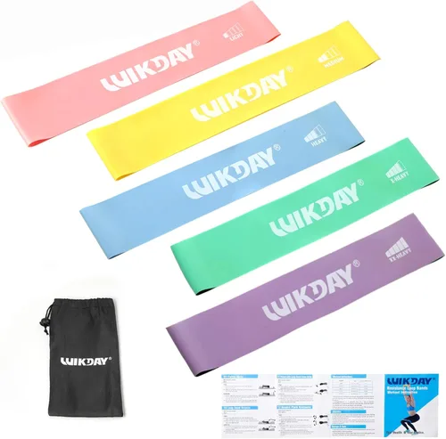 Miniatura 11 de WIKDAY Bandas de Resistencia para Hacer Ejercicio Bandas de Bucle de Ejercicio Conjunto de Bandas de Entrenamiento para Hombres y Mujeres