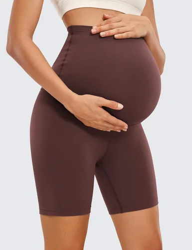 Miniatura 2 de CRZ YOGA Butterluxe - Pantalones cortos de yoga de maternidad sobre el vientre de 6 pulgadas, pantalones cortos de ciclismo atléticos
