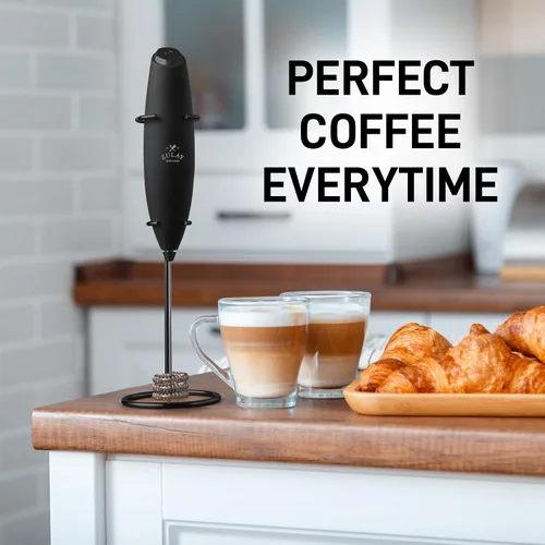 Miniatura 95 de Zulay Milk Boss Espumador de leche potente manual, hace espuma para latte, batidor para mezclar bebidas, café, miniespumador para capuchino, frappé