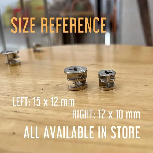 Miniatura 4 de Reemplazo de cerradura de leva de 12 x 0.394 pulgadas, accesorios de conector de leva, piezas de hardware de tuerca de bloqueo de leva para armario
