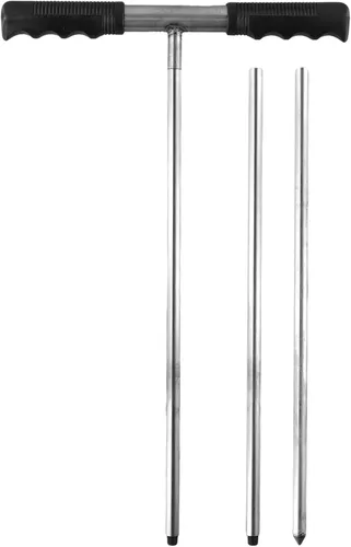 Miniatura 8 de Varilla de sonda de suelo de acero inoxidable de 32 a 48 pulgadas de longitud ajustable para localizar tuberías de tanques sépticos pruebas de suelo