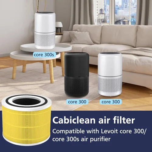 Miniatura 2 de Filtro de repuesto Core 300 para el cuidado de mascotas, compatible con el purificador de aire LEVOIT Core 300/300S, grado H13 3 en 1, filtro