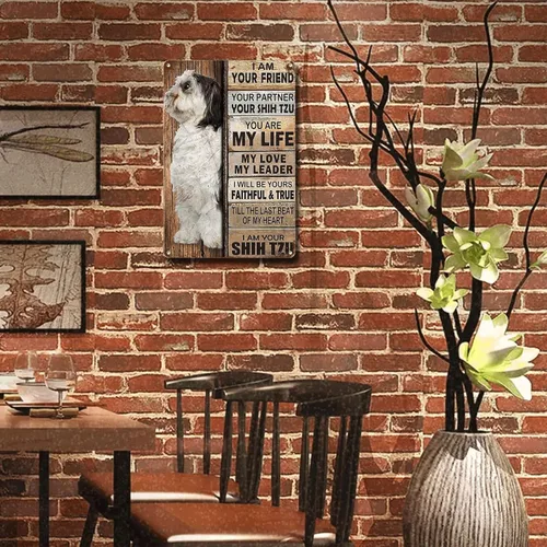 Miniatura 85 de Letrero de metal con texto en inglés "I Am Your Friend", regalo para los amantes de Weimaraner, arte de pared vintage, letreros de barra