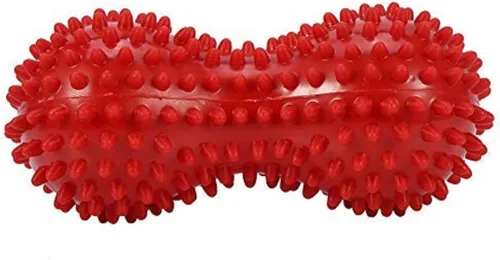Bola de masaje Masajeador de maní Dolor Músculo Steess Pie Alivio miofascial Pelota Fitness Ejercicio Movilidad Bola de maní (rojo)