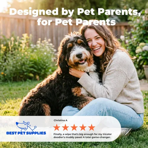 Miniatura 7 de Best Pet Supplies - Toallitas de aseo para mascotas, para perros y gatos, a base de plantas, para pelo, piel seca o sensible, orejas, patas y cola