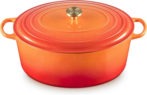 Miniatura 54 de Le Creuset Horno holandés ovalado Signature de hierro fundido esmaltado, 2.75 cuartos de galón., Blanco