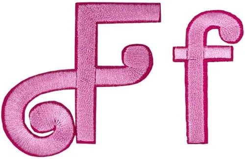 Miniatura 15 de Letras cursivas rosa bordadas, parches para planchar, apliques para ropa, vestido, sombrero, vaqueros, costura, alfabeto, letra (Aa-Zz), accesorio Bb