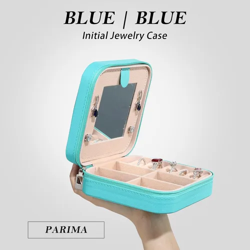 Miniatura 2 de Parima Joyero grande para niñas, joyero con inicial de viaje para niñas Caja organizadora de joyas grande Joyero de viaje organizador de joyero