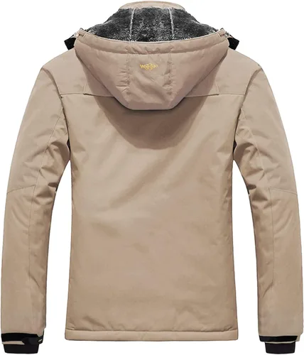 Miniatura 2 de Wantdo - Chaqueta de esquí impermeable con capucha, cálida, resistente al viento, la lluvia y el invierno, para hombre