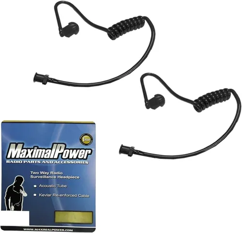 Paquete de 2 tubos acústicos de repuesto estilo FBI para auriculares de radio bidireccionales MaximalPower