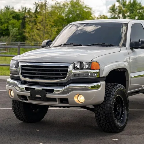 Miniatura 7 de Conjunto de faros delanteros GMC Yukon negros 00-06 para GMC Sierra 1500/2500/3500 1999-2006 con reflector de repuesto para conductor y pasajero