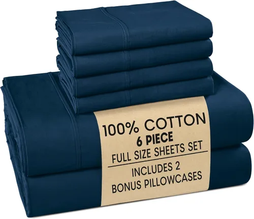 Miniatura 134 de Casa Platino Sábanas de cama individual XL, sábanas de 100 % algodón con 2 fundas de almohada, tejido percal crujiente y sensación acogedora, verde