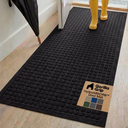 Miniatura 13 de GORILLA GRIP® HydroABSORB - Tapete ultra absorbente para puerta delantera y entrada exterior, atrapa la suciedad y la humedad, tapete de bienvenida