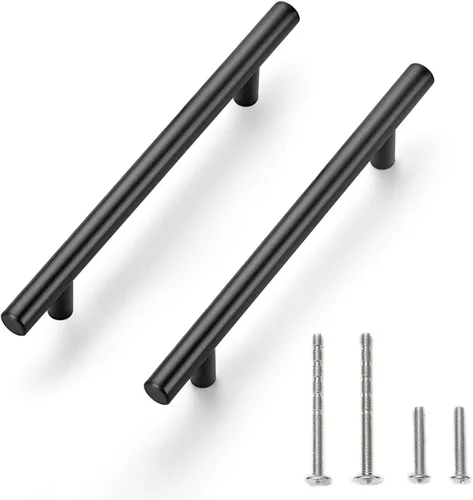 Miniatura 11 de Ravinte - Paquete de 32 unidades de tiradores para gabinetes de 7.38 pulgadas de acero inoxidable en color negro mate para cocina; tiradores de 7.38