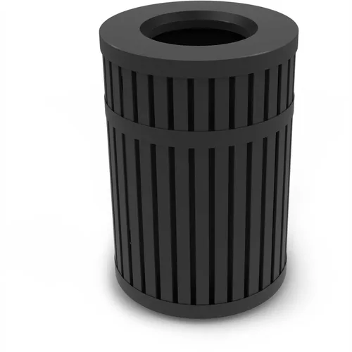 COMMERCIAL ZONE PRODUCTOS 728001 Parkview 3 Papelera de acero, color negro, 45 galones