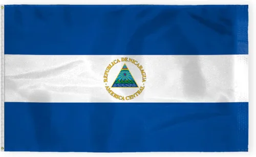 Miniatura 12 de AGAS - Bandera de automóvil de Nicaragua de alta calidad de 10.5 x 15 pulgadas, impresa de doble cara en tela de poliéster súper punto, doble