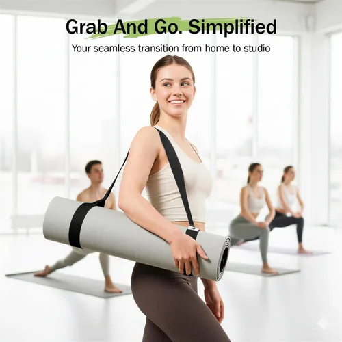 Miniatura 2 de Slim Panda Yoga Mat Straps for Carrying, Adjustable Yoga Mat Carrier Sling Fits All Mats(Mat Not Included)