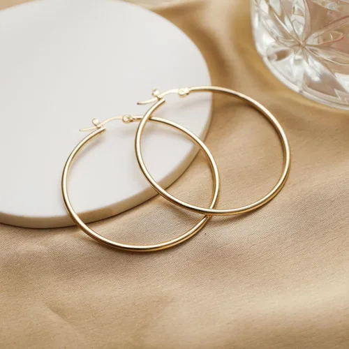 Miniatura 68 de Gempires - Aretes ligeros y gruesos, delicados y minimalistas, hipoalergénicos, chapados en oro, sin deslustre, diseño clásico, para uso diario
