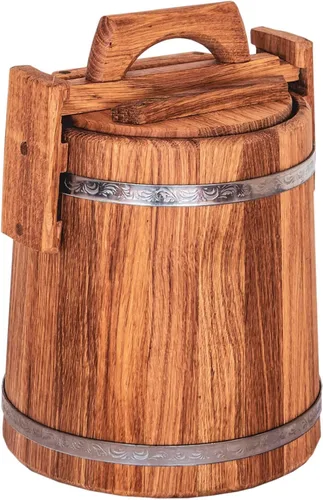 Miniatura 2 de Cubo de madera para encurtidos y chucrut, vasija de madera para fermentación