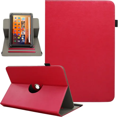 Miniatura 25 de Funda universal para tablet Android de 10 y 10.1 pulgadas, Dluggs de piel sintética con rotación de 360 grados, soporte multiángulo