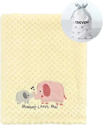 Miniatura 18 de CREVENT Manta de Felpa Sedosa y Linda para Bebé Niñas & Niños, Recién Nacidos, Bebés, Cuna, Cochecito, Silla de Paseo, Regalo Adecuado para Todas