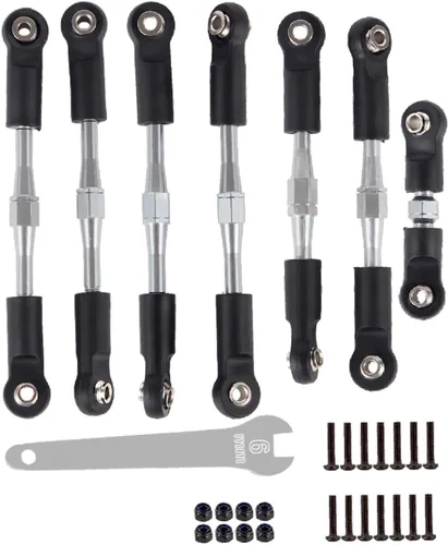 Miniatura 9 de Tensores ajustables para 1/10 Slash/Rustler/Stampede/Bandit VXL 4WD, tensores ajustables Camber Links Toe Link, 7 unidades, rojo Rojo/7 piezas
