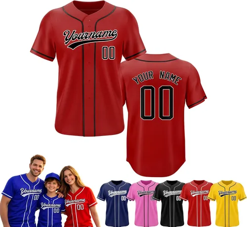 Miniatura 13 de Camiseta de béisbol personalizada, nombre del equipo, número de equipo, logotipo, camisetas impresas cosidas, uniformes deportivos, regalos