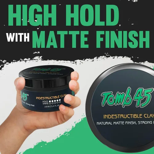Miniatura 3 de Tomb45 - Arcilla indestructible para el cabello, alta fijación fuerte con acabado mate producto de peinado