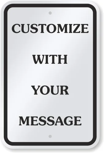SmartSign 18 x 12 pulgadas "Añade tu propio mensaje, elige color" Cartel de metal personalizado, aluminio de 63 mil, material reflectante laminado