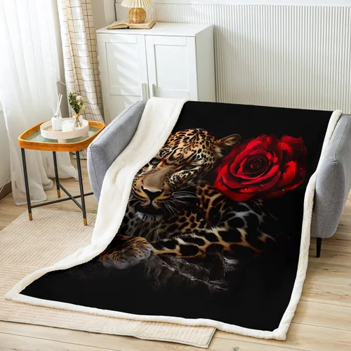 Miniatura 37 de Feelyou Butterfly Throw Blanket Butterflies Print Soft Fleece Sherpa Cozy Fuzzy Plush Warm Glitter Colorful Fuzzy Plush Throw Animal 40"x50" for Bed