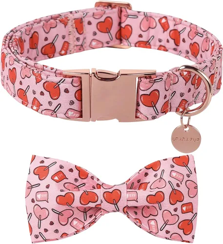 Miniatura 20 de Collar patriótico para perro con pajarita, collar de perro con lazo para el 4 de julio, collar de bandera estadounidense para perros medianos