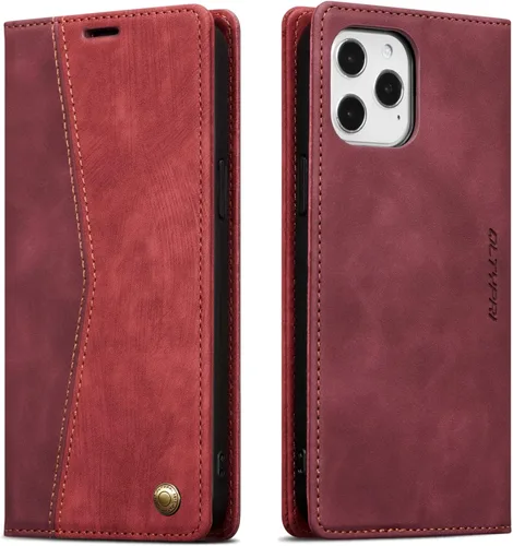 Miniatura 37 de QLTYPRI Para iPhone Air Case Wallet Con Tarjetero, Vintage PU Cuero Kickstand Cierre Magnético A Prueba De Golpes Folio Libro Funda Para IPhone 17