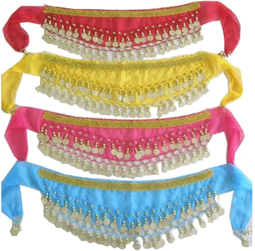 Miniatura 2 de Lucky staryuan 2Pieces Kid Sequins Belly Dance Hip Scarf Wrap Belt