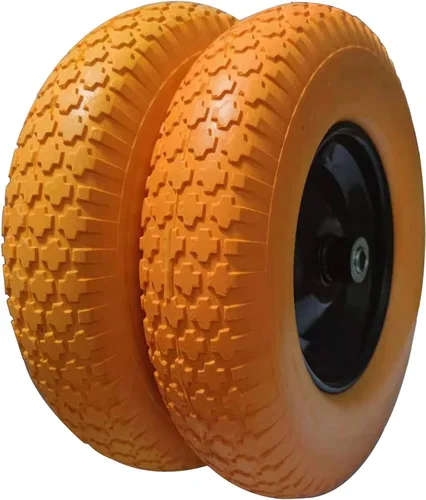 Miniatura 8 de Llantas de carretilla 4.80/4.00-8 con rodamientos de 3/4 y 5/8, buje plano libre de 3.5-6" Rueda de carretilla sólida de repuesto de 16 pulgadas