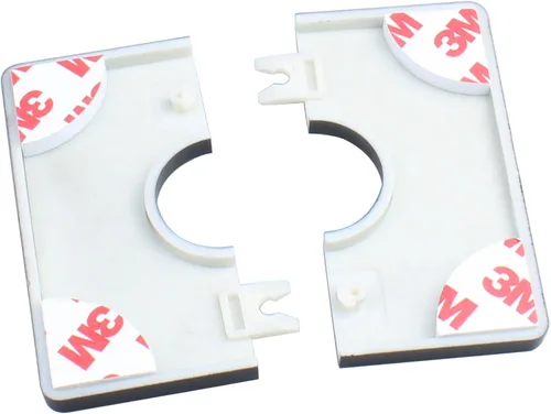 Miniatura 4 de FDXGYH 2 piezas de brida dividida de pared ABS de 1.0 pulgadas cinta autoadhesiva cuadrada cubierta de placa de escudo para grifos de agua