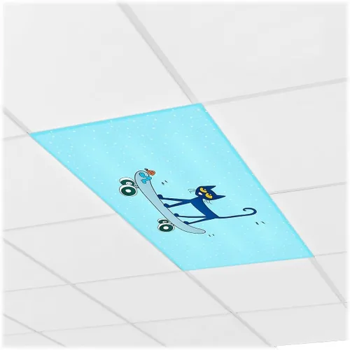 Miniatura 4 de Educational Insights Paquete de 3 cubiertas de luz fluorescente: tema de Pete el Gato, se adapta a la luz de techo para aula, oficina y hogar
