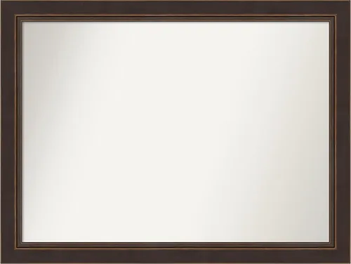 Miniatura 282 de Amanti Art Espejo de baño de bronce para sobre el fregadero, 24 x 24 pulgadas, espejo cuadrado de bronce Lara para tocador, marco de madera
