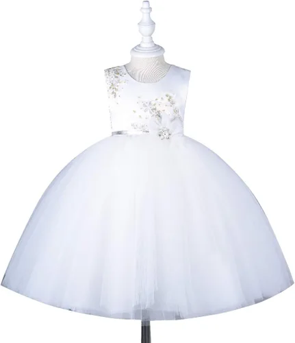Miniatura 2 de Cosplay Life Elegant Flower Dress for Girls Young Adults Fashion Bow Flower Waistline Kids Party Festival Ages 2-6 Years Old