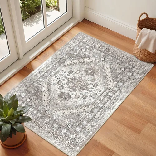 Miniatura 117 de zesthome Alfombra 4x6 - Alfombra Resistente a Manchas Lavable, Alfombras con Respaldo Antideslizante para Sala de Estar, Alfombras Pequeñas de Área
