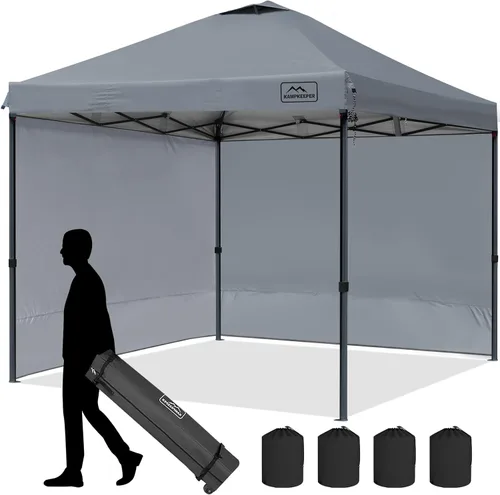 Miniatura 10 de KAMPKEEPER Tienda de campaña desplegable de 10 x 10, impermeable, sombra portátil con paredes laterales, refugio instantáneo ajustable al aire libre