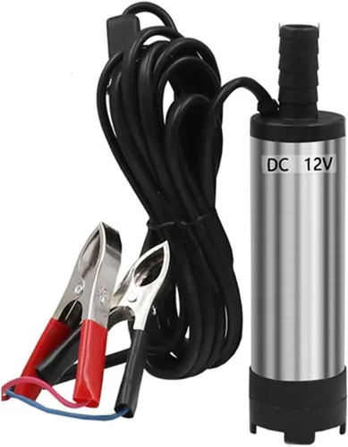 Bomba sumergible pequeña ajustable de 12 V 24 V CC combustible agua aceite camping pesca bomba de transferencia sumergible (carpeta de 12 V 1.496 in)