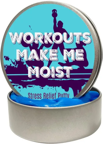 Miniatura 3 de Workouts Make Me Moist - Masilla para aliviar el estrés, color azul perla sin perfume para mujeres, adultos, entusiastas del fitness, asistentes al