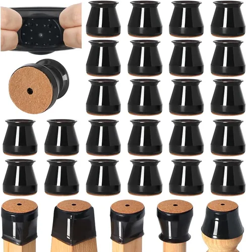 Miniatura 14 de 24 Piezas Protectores de Piso para Patas de Silla para Pisos de Madera Dura Cubiertas de Silicona para Proteger Pisos de Baldosas de Madera