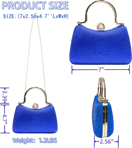 Miniatura 2 de LOLANNA Clutch Purses For Women Evening Bag Rhinestone Purses For Women Party Dress Wedding Crossbody Handbags
