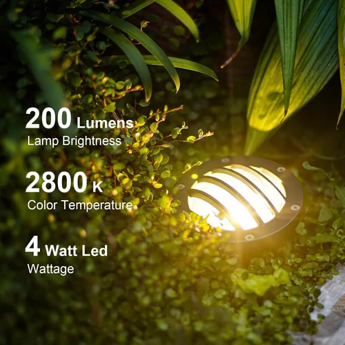 Miniatura 2 de GOODSMANN Luces LED de bajo voltaje para paisaje, 4 W, 12 V, 200 lúmenes, blanco cálido con conector de cable para terraza, escalón, jardín