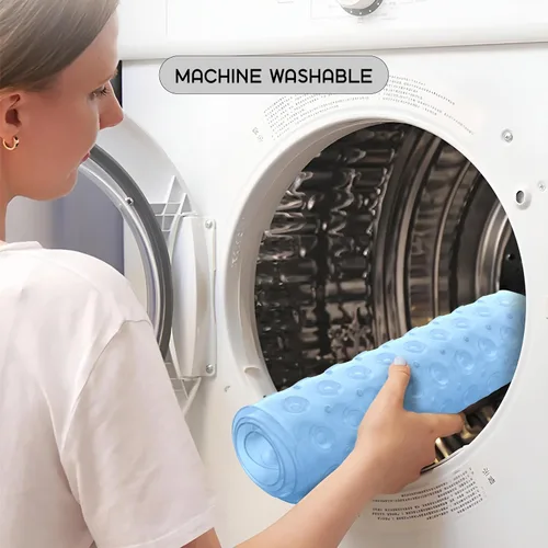 Miniatura 8 de LUX Décor - Tapete antideslizante para bañera, extra grande, 40 x 16 pulgadas, tapete de ducha de seguridad antideslizante con ventosas y agujeros