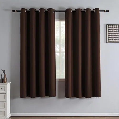 Miniatura 79 de IGEMAEVE Cortinas 100% opacas de 108 pulgadas de largo para dormitorio, juego de 2 paneles de cortinas opacas con bolsillo para barra y pestaña